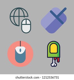 click icon set. vector set about finger and mouse icons set.