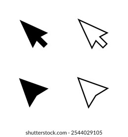 Click icon set. Vector illustration.