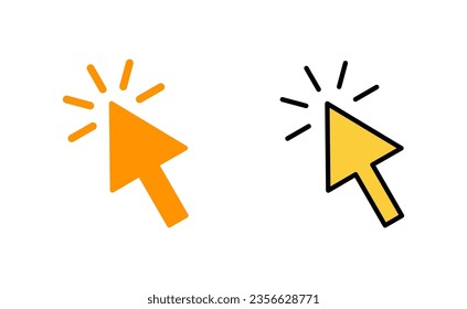 Click icon set for web and mobile app. pointer arrow sign and symbol. cursor icon