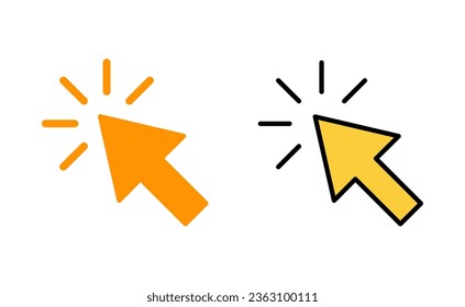 Click icon set for web and mobile app. pointer arrow sign and symbol. cursor icon