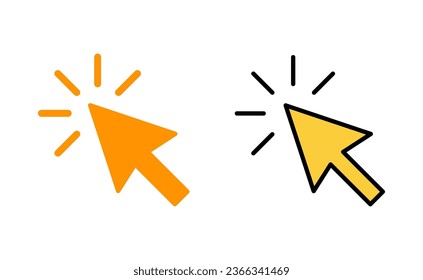 Click icon set for web and mobile app. pointer arrow sign and symbol. cursor icon