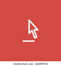 click icon. sign design. red background