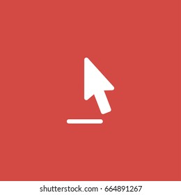 click icon. sign design. red background