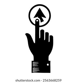 Click icon silhouette icon vector design.
