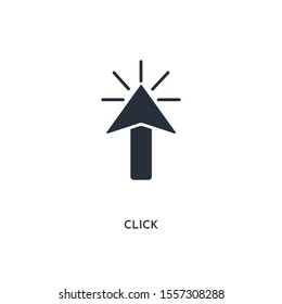 click icon. simple element illustration. isolated trendy filled click icon on white background. can be used for web, mobile, ui.