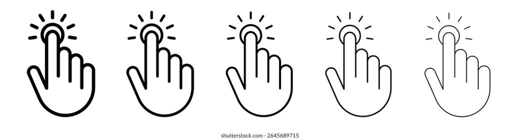 Icono de Hacer clic Ilustración simple Logotipo Arte
