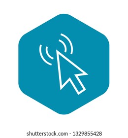 Click icon in simple style isolated on white background