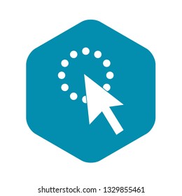 Click icon in simple style isolated on white background