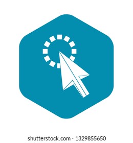 Click icon in simple style isolated on white background