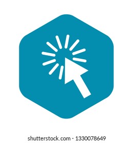 Click icon in simple style isolated on white background