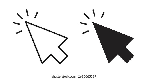 Click icon simple vector symbol