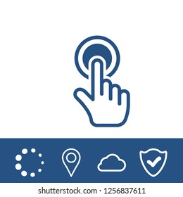 click icon stock vector illustration flat design