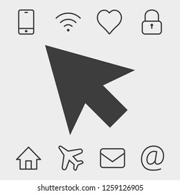 click icon stock vector illustration flat design