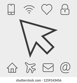 click icon stock vector illustration flat design