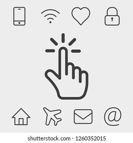 click icon stock vector illustration flat design