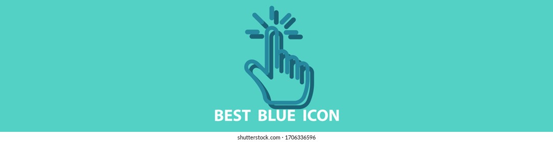 haga clic en icono de diseño plano de ilustración vectorial