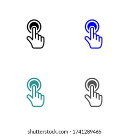 click icon stock vector illustration flat design.