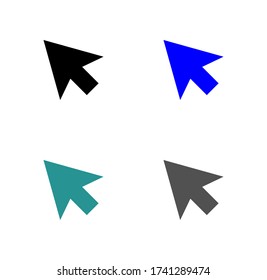 haga clic en el diseño plano de ilustración vectorial de material de icono.