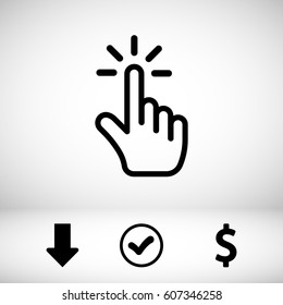 click icon stock vector illustration flat design