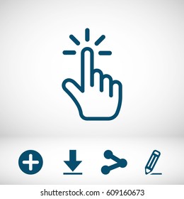 click icon stock vector illustration flat design