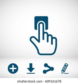 click icon stock vector illustration flat design
