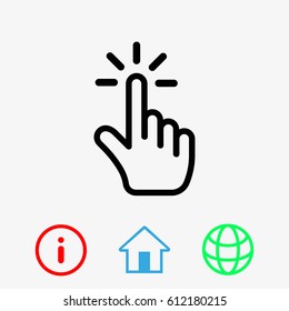 click icon stock vector illustration flat design