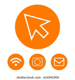 click icon stock vector illustration flat design