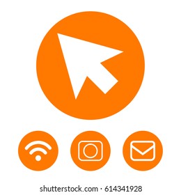 click icon stock vector illustration flat design