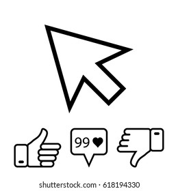 click icon stock vector illustration flat design