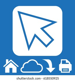 click icon stock vector illustration flat design