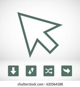 click icon stock vector illustration flat design