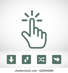 click icon stock vector illustration flat design