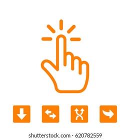 click icon stock vector illustration flat design