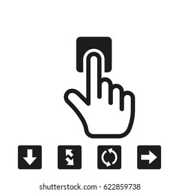 click icon stock vector illustration flat design