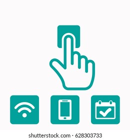 click icon stock vector illustration flat design