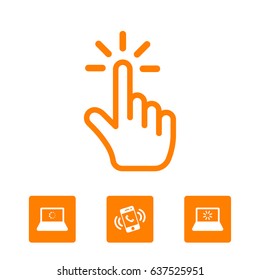 click icon stock vector illustration flat design