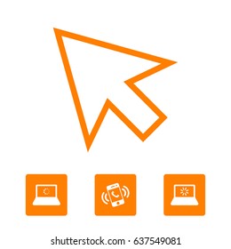 click icon stock vector illustration flat design