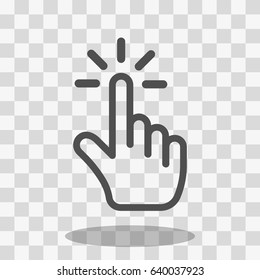 click icon stock vector illustration flat design