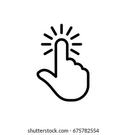 Click icon stock vector illustration flat design