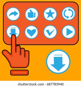 click icon stock vector illustration.