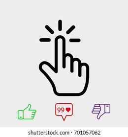 click icon stock vector illustration flat design