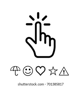 click icon stock vector illustration flat design
