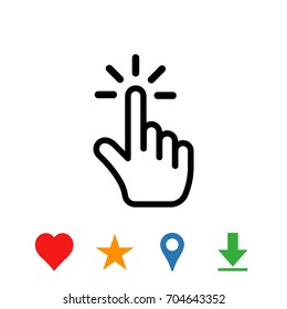 click icon stock vector illustration flat design