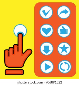 click icon stock vector illustration.