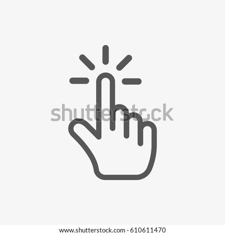 click icon stock vector illustration flat design