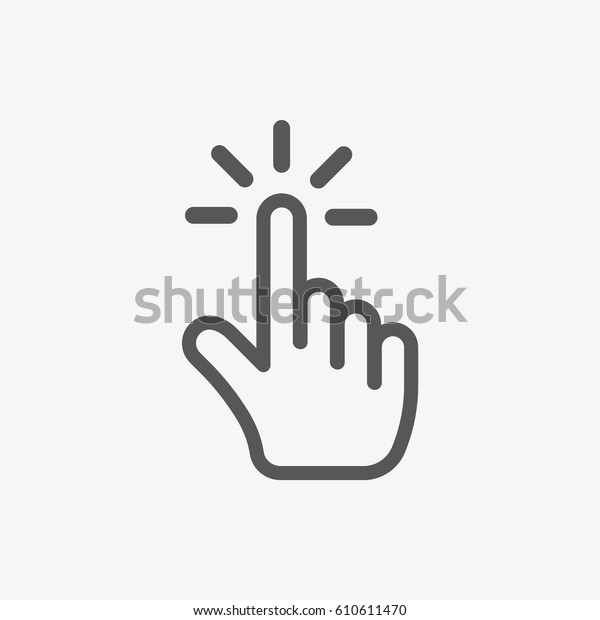 Click Icon Stock Vector Illustration Flat Stock Vector Royalty Free