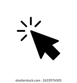 Click icon symbol for apps and websites. pointer arrow sign and symbol. cursor icon
