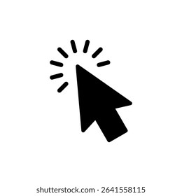 Click icon symbol for apps and websites. pointer arrow sign and symbol. cursor icon