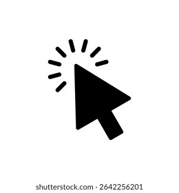 Click icon symbol for apps and websites. pointer arrow sign and symbol. cursor icon