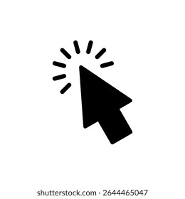 Click icon symbol for apps and websites. pointer arrow sign and symbol. cursor icon
